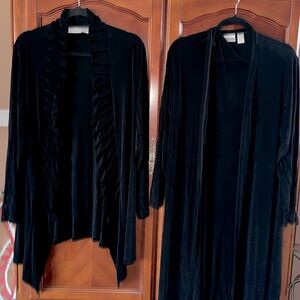 Two black sweaters